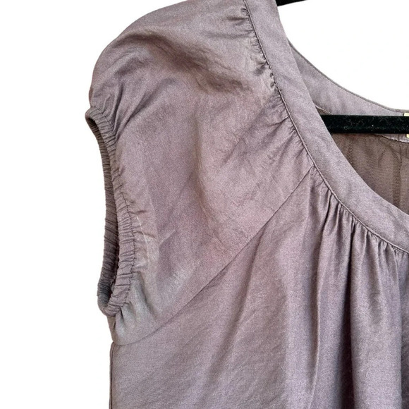 A Line Women's Brown Mini Sack Dress Cinched Bottom Size Small - Picture 3 of 9